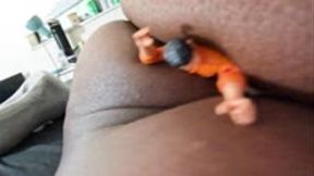 Tiny Boyfriend takes Nap In-between Giantess Ass Cheeks  4k