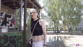 GERMAN SCOUT - Authentic Anal👌 Encounter with German Wife, Long Labia, Small Tits