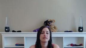 Curvy Brunet  Having Conversation on Line