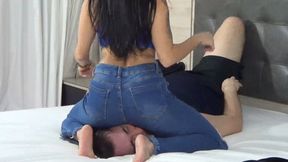 FEMALE FOOT DOMINATION SKARLETY AND SLAVE AFS