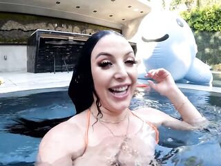 ANGELA WHITE - Breasty Bikini Trio with Violet Myers and Lena Paul