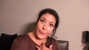 Dirty tenant gets busted by Busty BBW landlady Cassy while jerking off with her stinky panties