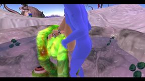 the alien pt. 2 - 3d slut rails big blue dick