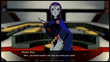 Raven XXX Simulator [Rule 34 PornPlay Hentai game] Monster green cock and deepthroat