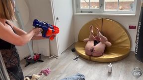 inside the asshole shooting with a nerf gun