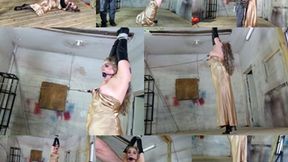 Hot blonde debutante hoisted up by her wrists for cruel nipple torment (MP4 SD 3500kbps)