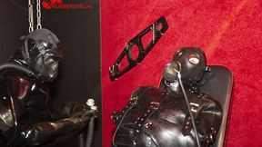 RubberGirl In straitjacket and heavy masked HD Top Video