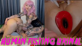 Human Fisting Urinal with Patricia @mazmorbidfetish #fisting #watersports #piss