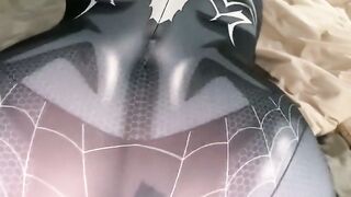 Spider Girl took a dick in her pussy to get back to her universe.