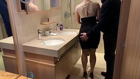 hot admin teased in boss&#x2019;s office bathroom