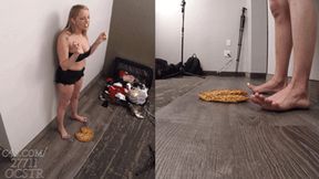 Bella Ink Pizza Trampling - Above and Side Views 4K