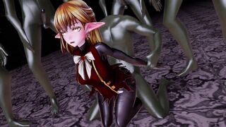 MMD - Elf VS Monsters