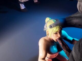 3 Minotauros Banging a Breasty Blond CG