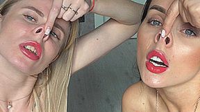 We turn up each other's noses with mine QEEN lUSY! MP4