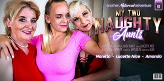 A very hot and naughty old and young lesbian threesome at home