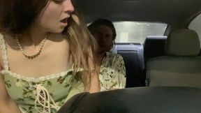 Caught Nearly Midway Through Car Romance (Her Dress Is Really Cute)