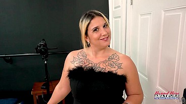 Sexy Busty Blonde Logan Lace Sucks A Boner And Gets Her Pussy Fucked!