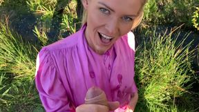 Colourful outdoor anal fuck on a sunny day