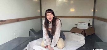 Banging a Slutty Client in my Moving Tru