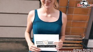 German blonde Slender Hoe try Real Blind date and fucked