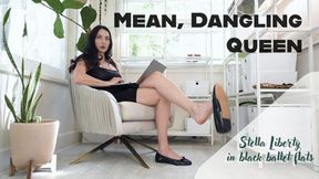 Mean Dangling Queen Stella Liberty- Dangles her black ballet flats aggressively while pissed at you, she doesn't even crack a smile - 4K MP4