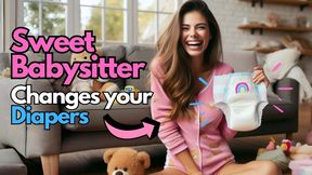 Sweet Babysitter Checks and Changes your Diaper