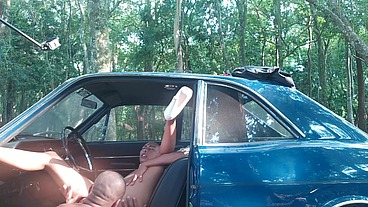 Black gifted eating skinny on the side of the road