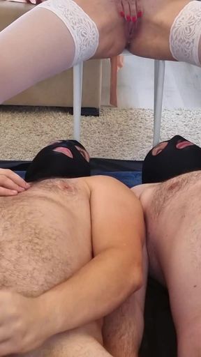 Epic moment from &quot;Femdom MFM pissing in the mouth. Compilation. Ep 21501&quot;