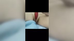 Riding my succulent snatch, turgid tits and whirring toys