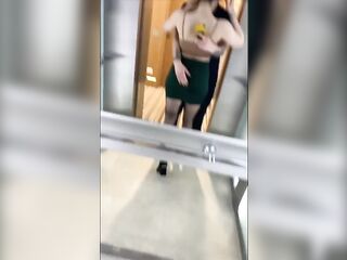 Bang Large Butt Teen In Elevator. Real Public