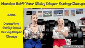 Nannies Sniff Your Stinky Diaper During Diaper Change - ABDL