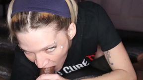 brezzy sucking black dick pov