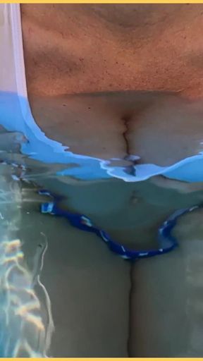Wifey Is Braless in the Pool