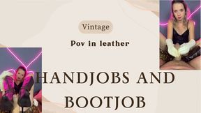 vintage handjobs and bootjob leather pov