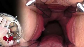 the cunt opener opens the cunt. until orgasm! look inside!