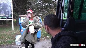 Rich guy fucks a hobo girl