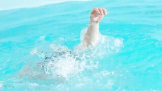 DEVIANTE - Lifeguard Sheila Ortega saves a huge dick so