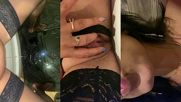 MilfyCalla - Play with pee compilation 1
