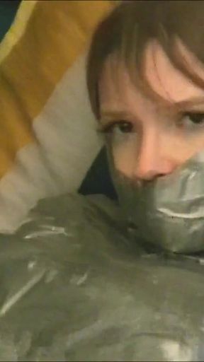 First Time Mummification Bondage for Vanessa!
