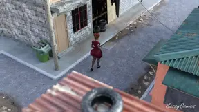 Ghetto Girl with Thick Thick Rides Top Don BBC In Yellow Lamborghini - SassyComics