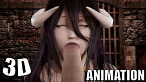 Raunchy 3D hentai extravaganza featuring a XXX-rated tryst between Albedo and an unknown partner