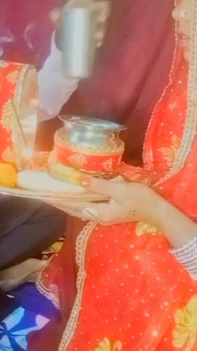 Powerful moment from &quot;Husband and wife of Indian desi village celebrated honeymoon on the auspicious occasion of Karva&quot;