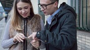 Russian girl asked for directions to the museum, but found herself at the foreigner's house on the bed