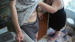 Before noon, a pal goes hands-free on my boner, ending in facial satisfaction