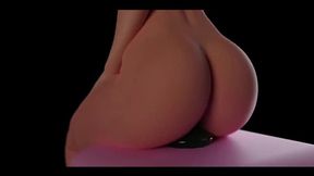 Her Booty Quivers As She Drops Down on a Dong