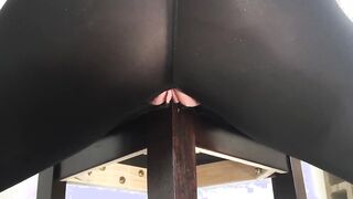 Turned On BBW Humps Chair inside Ripped Pants w/ Full Bladder Squirting Peeing to Orgasm Part two of two