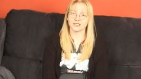 Sultry blonde teen mouths and mates with a petite dick&#x1F32D; owner