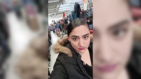 Steamy Lady Drips At Public Bazaar, Pounding Massive Dildo In Her Soaked Crevice