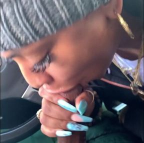 Ebony Babe Sucks Cock Before She Goes Snowboarding