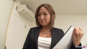 japanese teen beauty secretary seduce her boss to uncensored jav creampie fuck